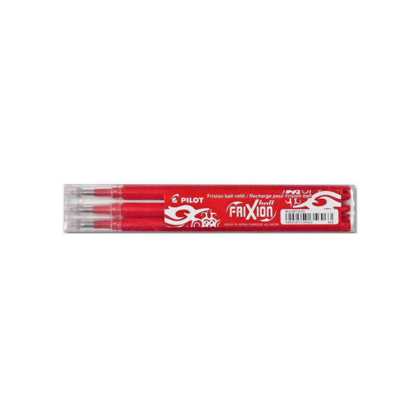Blister 3 recambios Bolígrafo Pilot Frixion Ball Rojo