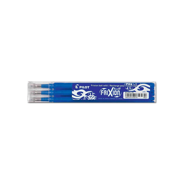 Blister 3 recambios Bolígrafo Pilot Frixion Ball Azul