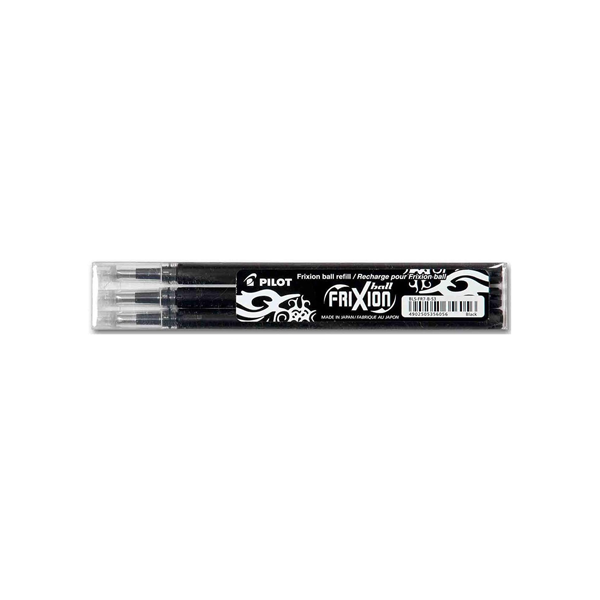 Blister 3 recambios Bolígrafo Pilot Frixion Ball Negro