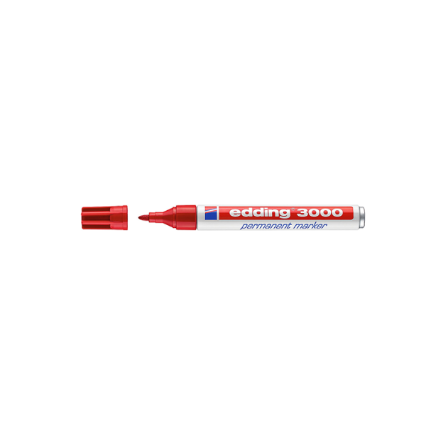 Rotulador permanente Edding 3000 Rojo