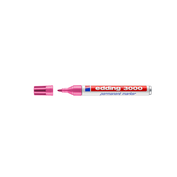 Rotulador permanente Edding 3000 Rosa
