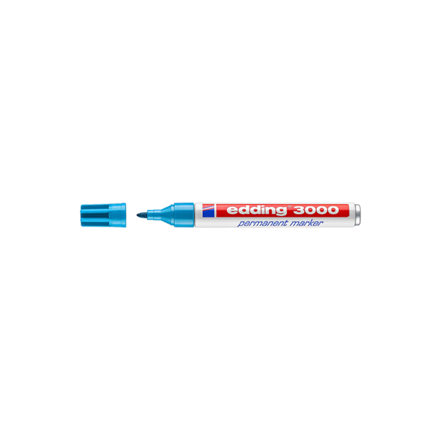Rotulador permanente Edding 3000 Azul claro