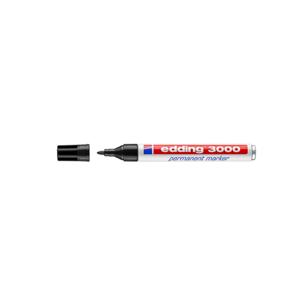 Rotulador permanente Edding 3000 Negro
