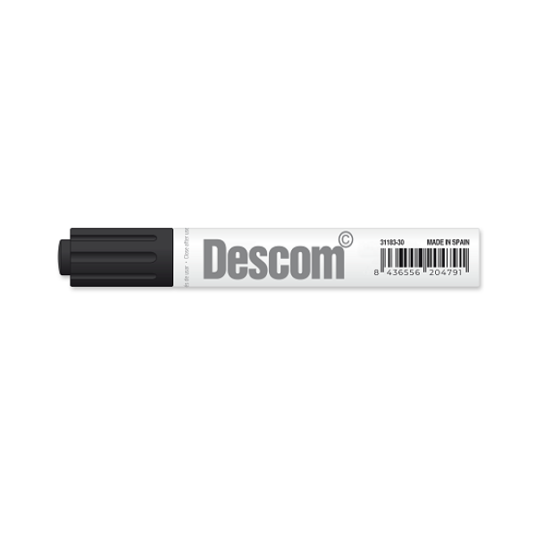 Rotulador pizarra blanca Descom Negro