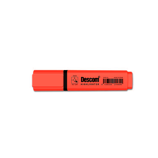 Marcador fluorescente Descom Rojo