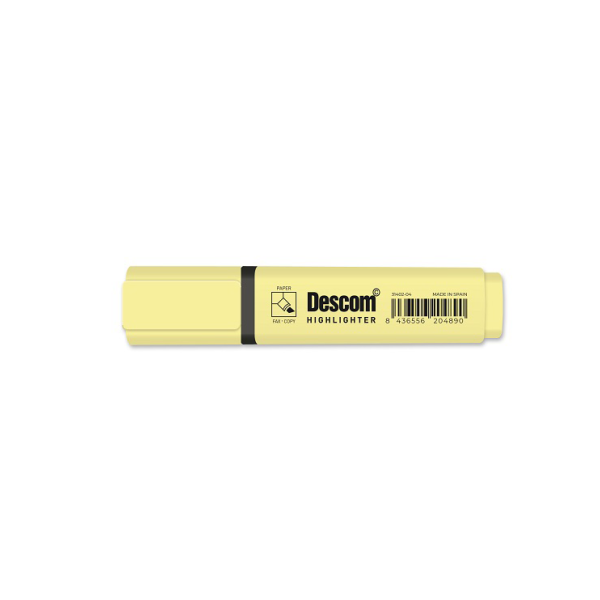 Marcador fluorescent pastel Descom Groc