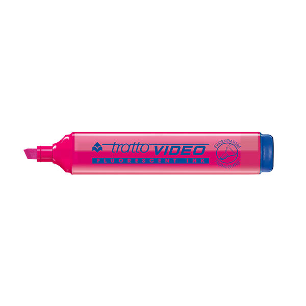 Marcador fluorescente Tratto Video Rosa