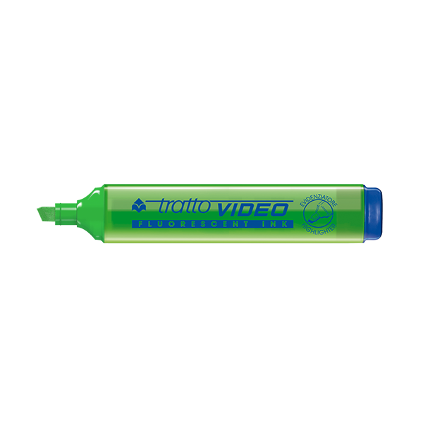 Marcador fluorescente Tratto Video Verde