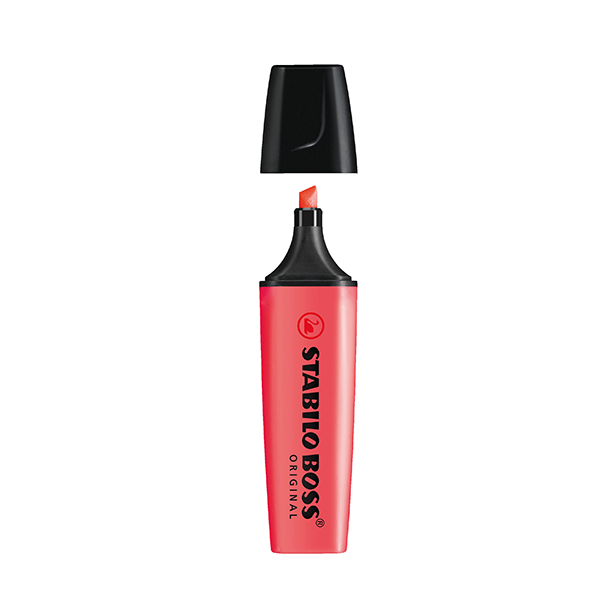 Marcador fluorescente Stabilo Boss original Rojo