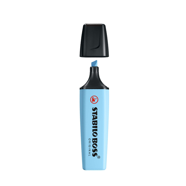 Marcador fluorescente Stabilo Boss original pastel Azul