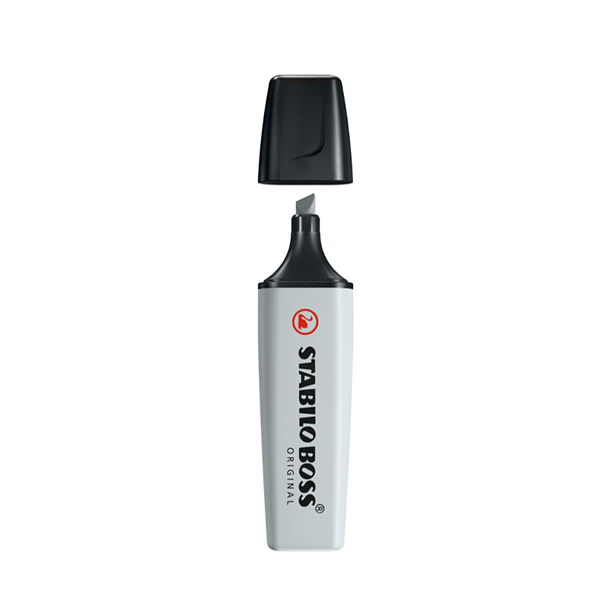 Marcador fluorescente Stabilo Boss original pastel Gris