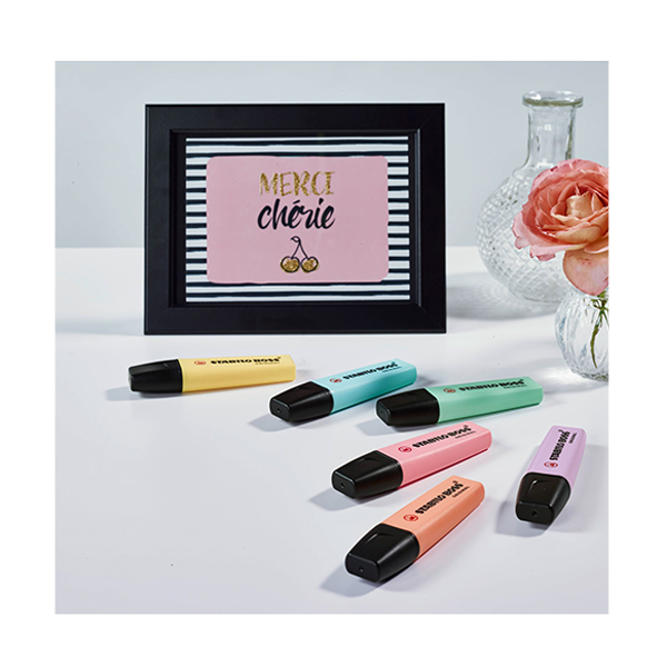 Estuche marcadores fluorescentes Stabilo Boss Original color pastel
