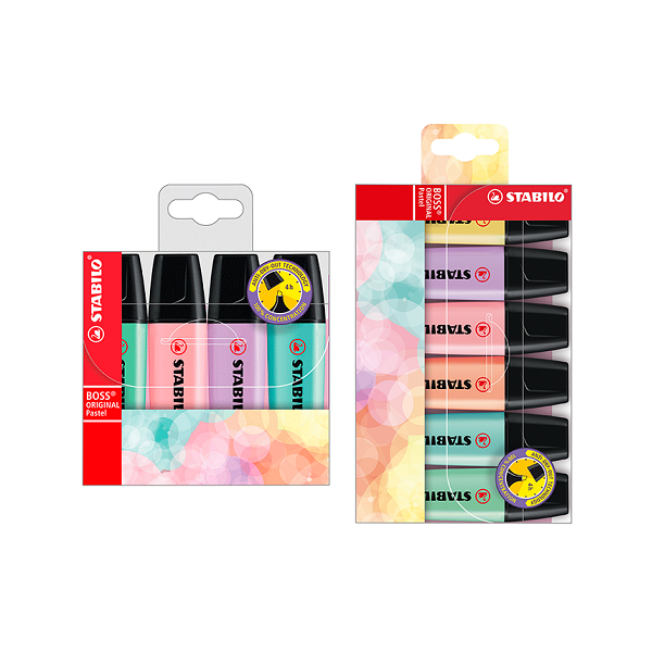 Estuche marcadores fluorescentes Stabilo Boss Original color pastel
