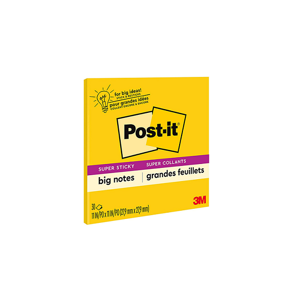 Notas de quita y pon Post-it Súper Sticky gigante 27,9 x 27,9 cm