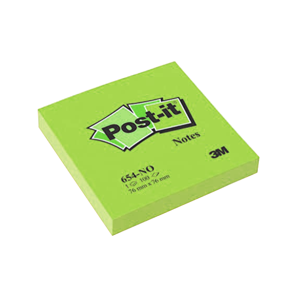 Notas Post-it 76x76 mm Verde neón