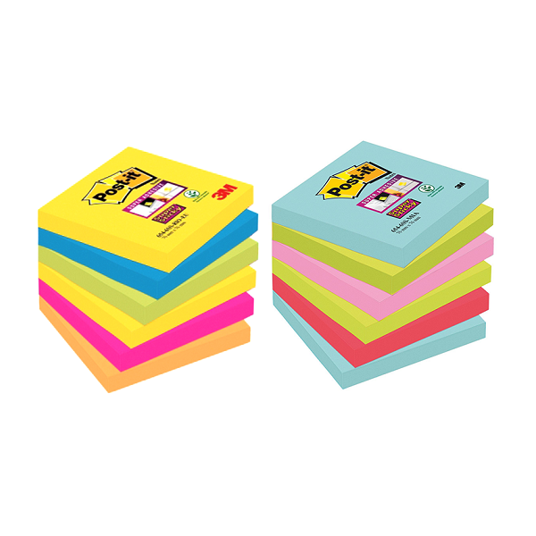 Notas de quita y pon Post-it Súper Sticky 76x76 mm
