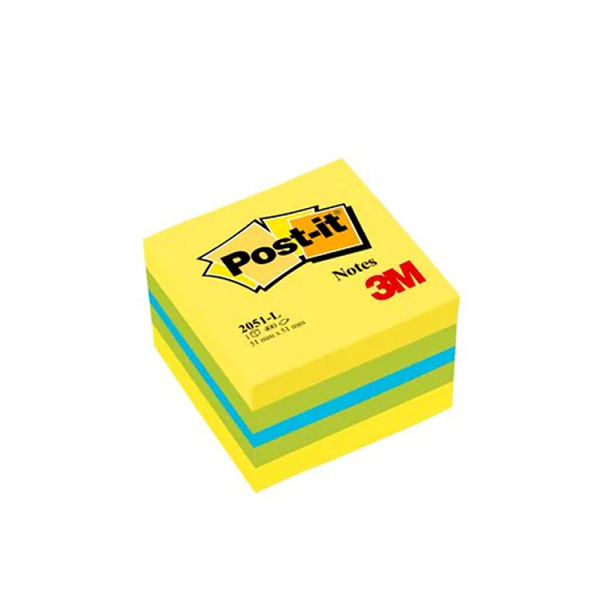 Cubo 400 notas Post-it minicubo 51x51 mm Limón