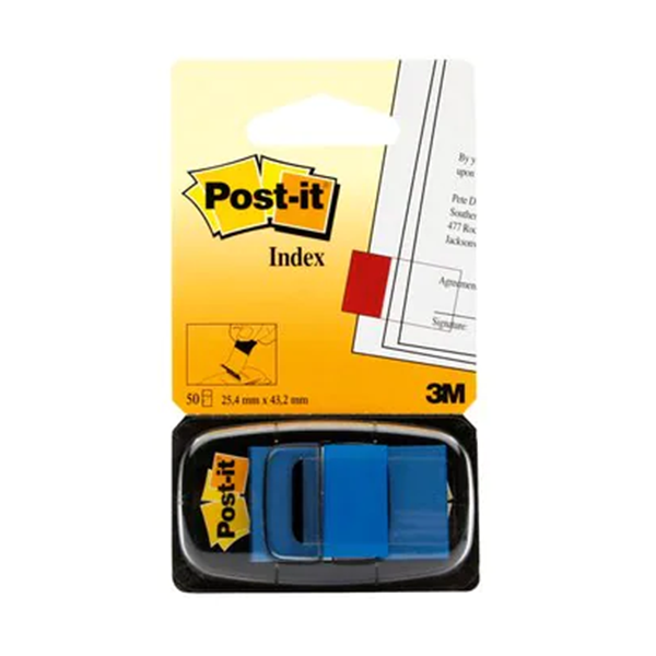Banderitas Post-it index 25,4x43,2 mm Azul