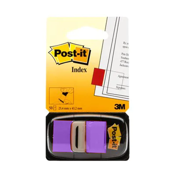 Banderitas Post-it index 25,4x43,2 mm Violeta