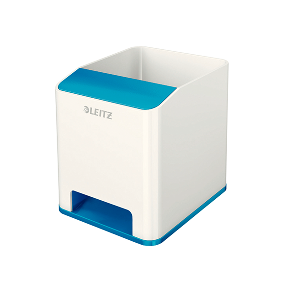 Portalápices Leitz WOW DUAL Azul metalizado/blanco