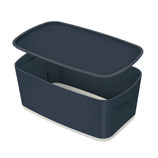 Caja Leitz MyBox Cosy pequeña con tapa Gris