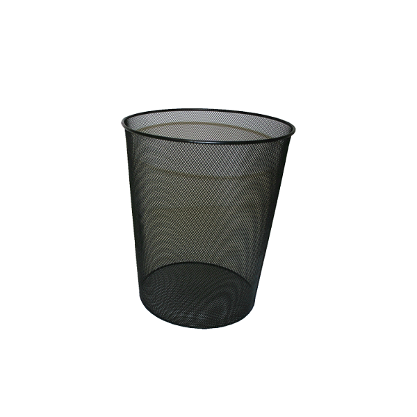 Papelera de rejilla metálica