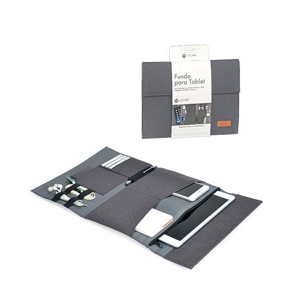Cartera portatablet Venture Gris