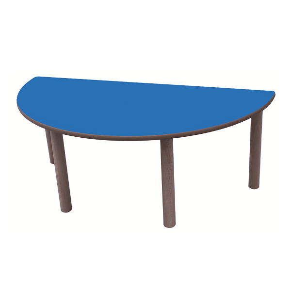 Taula semirodona 120x60 cm T1 alt. 46 cm