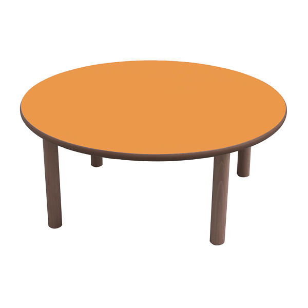 Taula semirodona 120x60 cm T1 alt. 46 cm