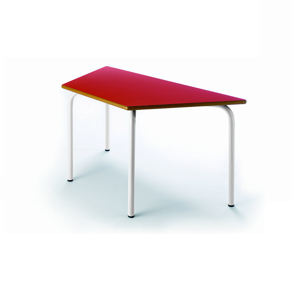 Taula trapezoidal 205 120x60* cm pota blanca alt.