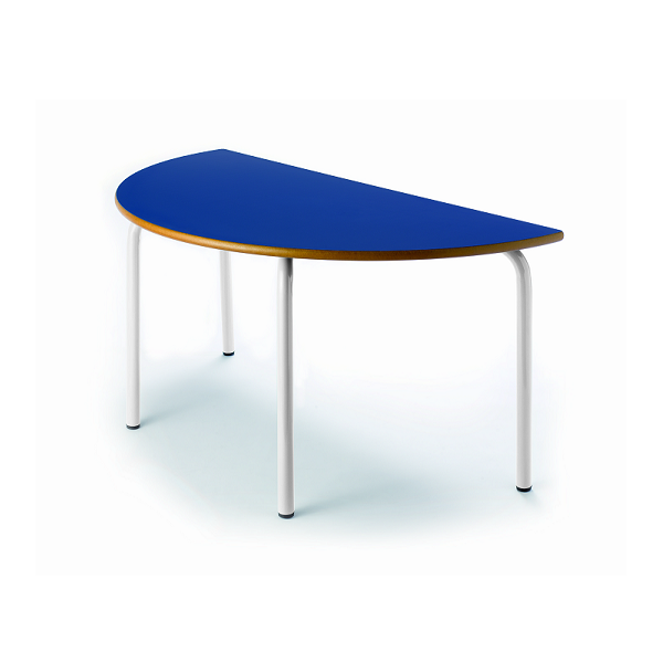 Taula semicircular 208 120x60 cm pota blanca alt.
