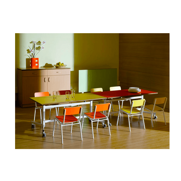 Mesa abatible alt. 60 cm pata gris
