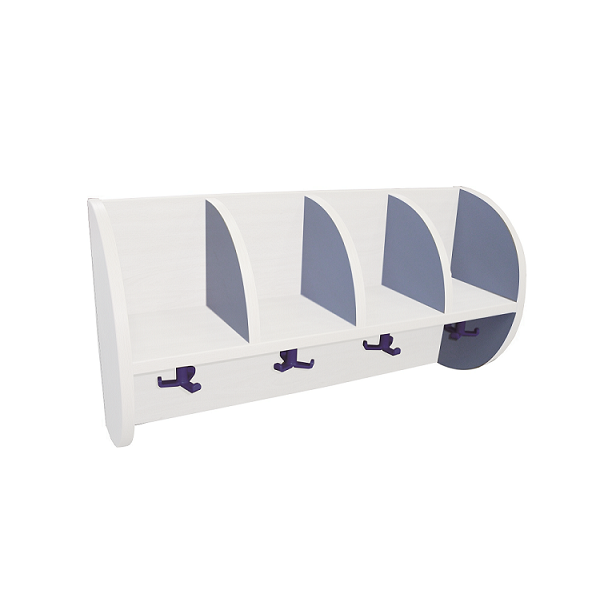 Penjador blanc mitja lluna 4 caselles