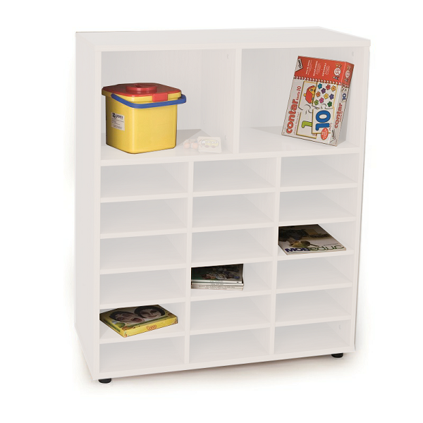 Mueble casillero y 2 casillas Blanco