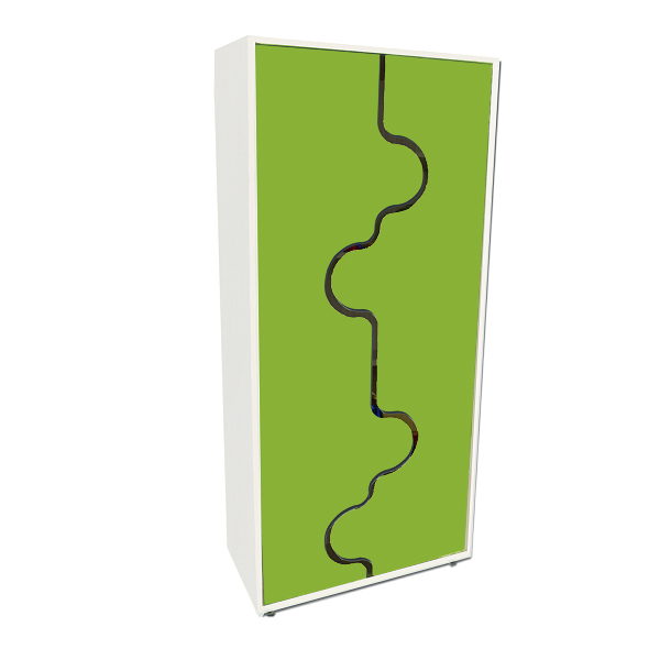 Moble alt portes onda Blanc