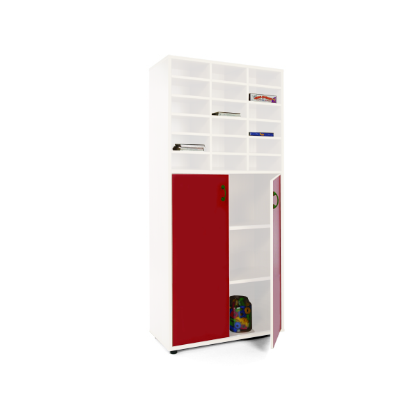 Moble alt 18 caselles Blanc portes