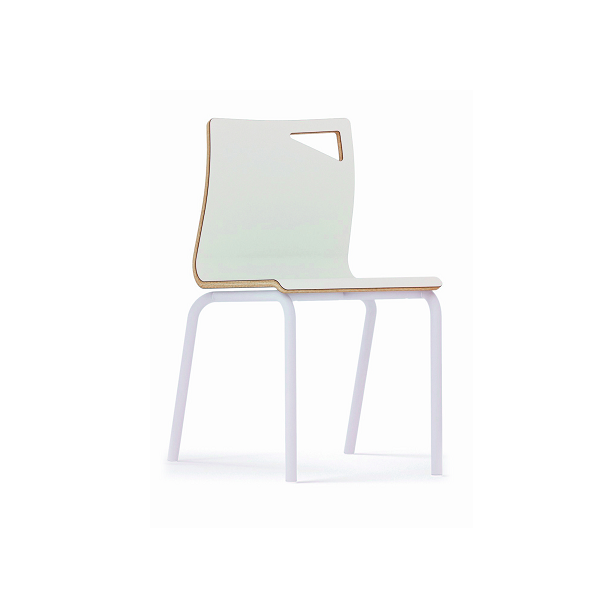Silla LIBRARY patas metálicas blancas 26 cm