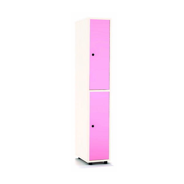 Taquilla blanca 2 portes 1 columna 30 cm