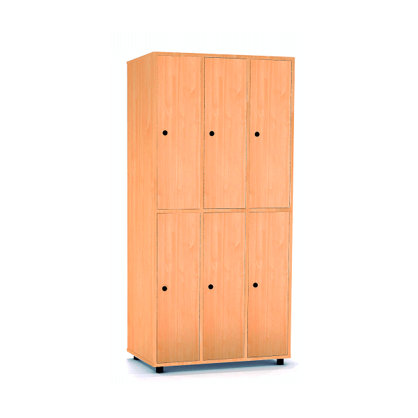 Taquilla faig 2 portes 3 columnes 30 cm