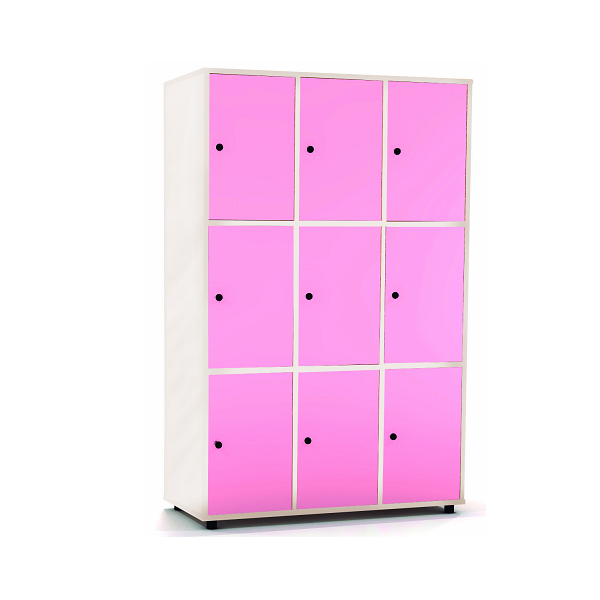 Taquilla blanca 3 portes 3 columnes 40 cm