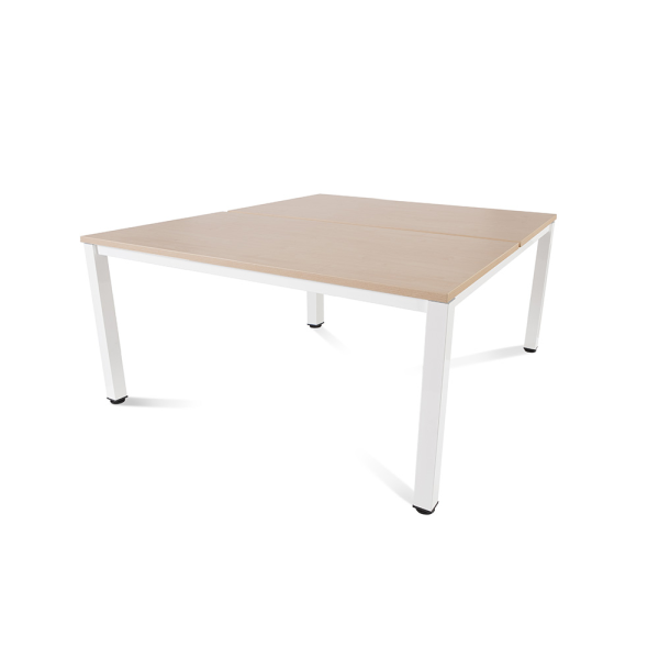 Taula EXECUTIVE rectangular doble estructura blanc