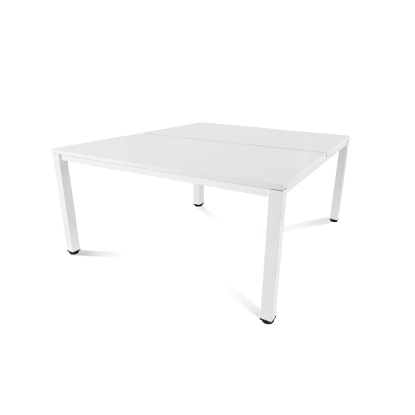 Taula EXECUTIVE rectangular doble estructura blanc