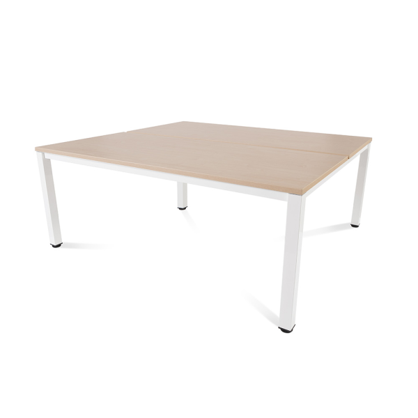 Taula EXECUTIVE rectangular doble estructura blanc