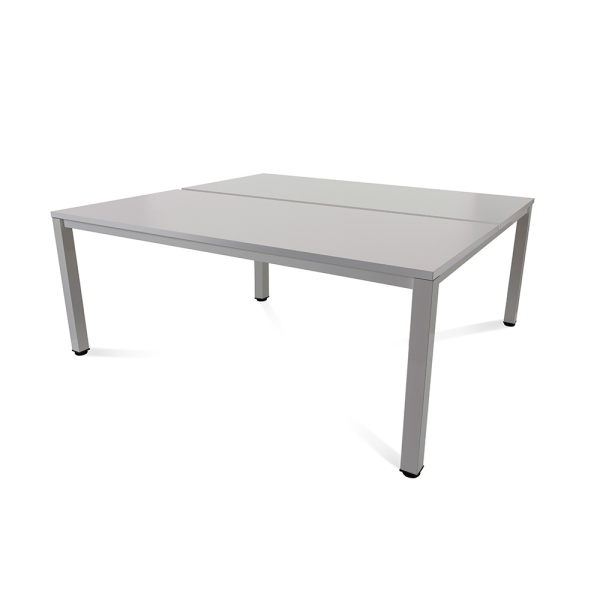 Mesa EXECUTIVE rectangular doble estructura gris 180x163 cm