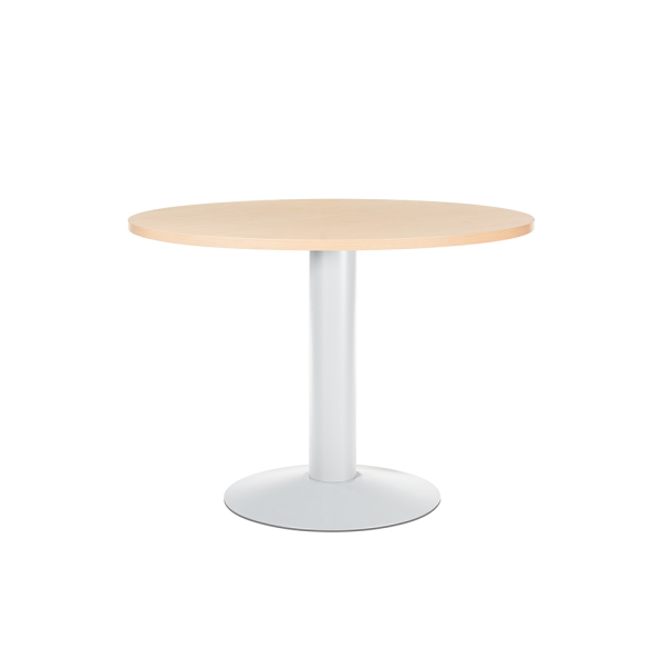 Mesa reunión circular columna blanca 100 Ø