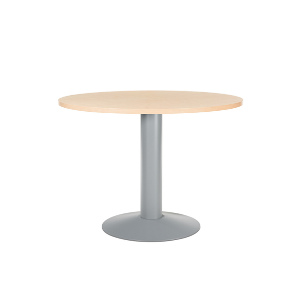 Mesa reunión circular columna gris 100 Ø