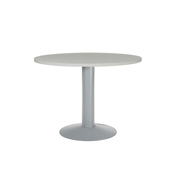 Mesa reunión circular columna gris 100 Ø