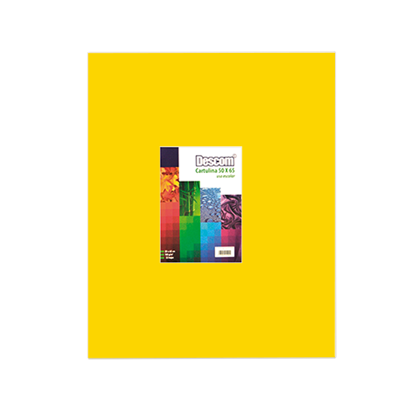 Pack de 25 cartolines Descom Groc llimona