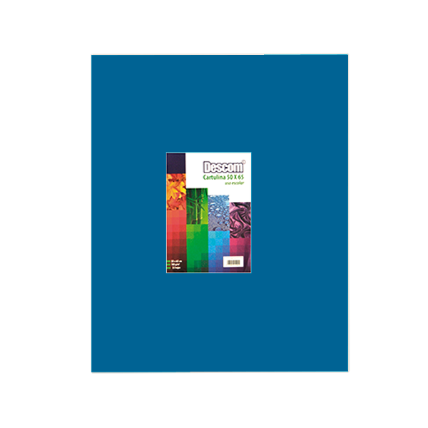 Pack de 25 cartolines Descom Blau turquesa