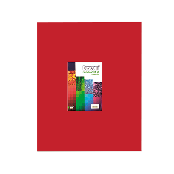 Pack de 25 cartolines Descom Vermell